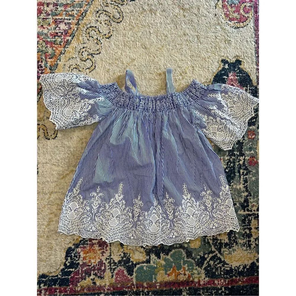 Poof New York Blue Lace Blouse (L)
